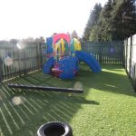 The outdoor play space of the Pre-School