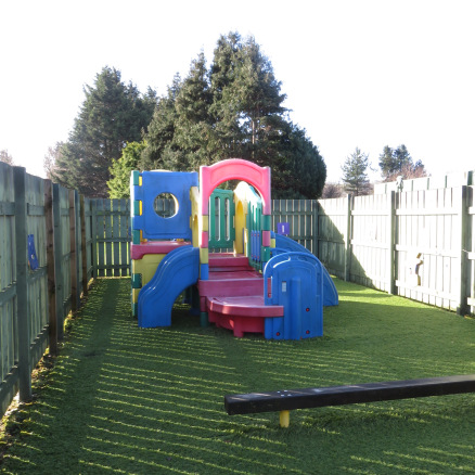The outdoor play space of Harbour Bears Pre-School in Larne