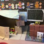 A den built out of junk art by pre-schoolers in Harbour Bears Larne