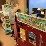 Harbour Bears Pre-School have a Larne Greengrocers stall in their classroom