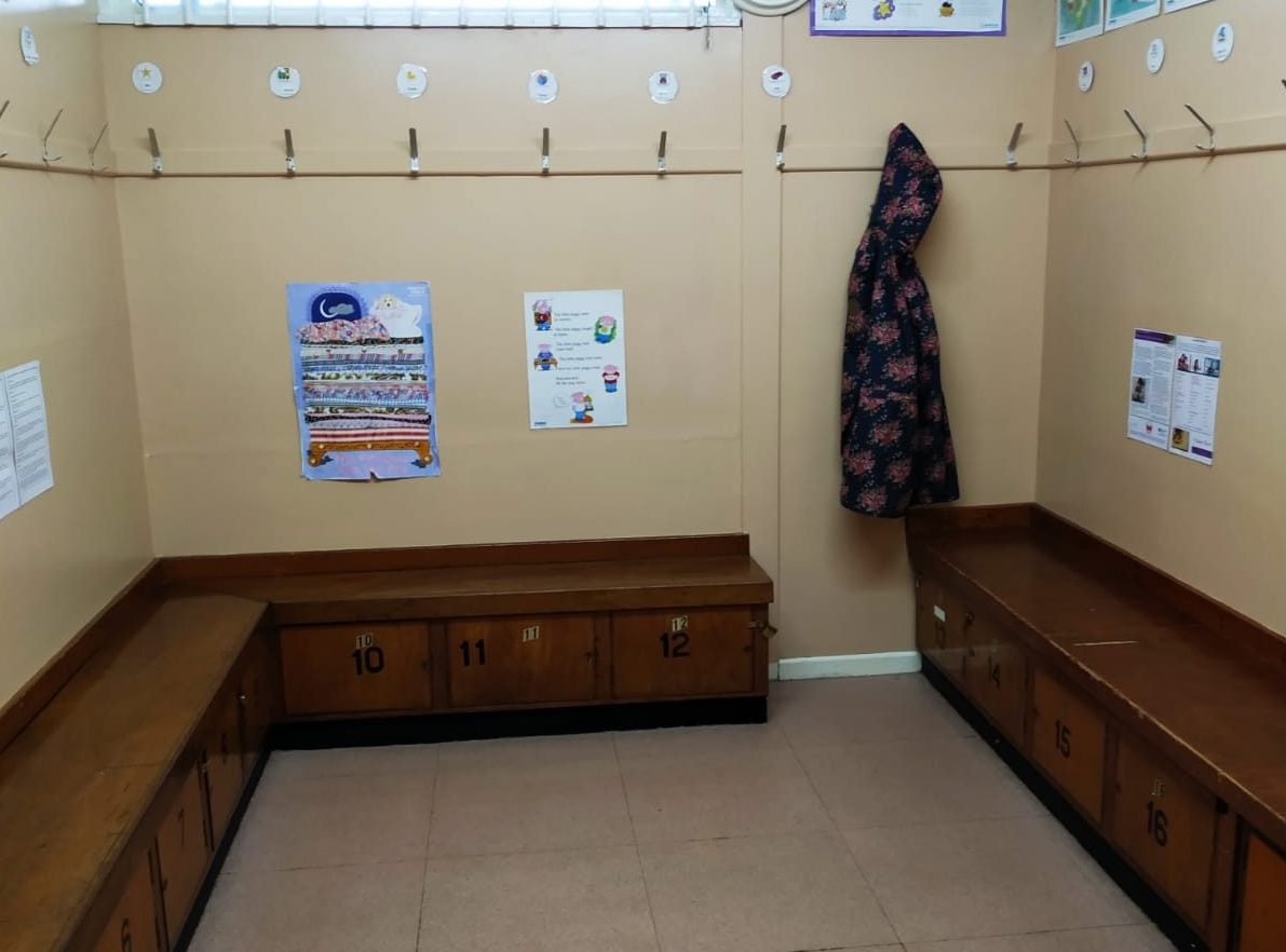 Children's cloakroom in Harbour Bear Pre-School Larne