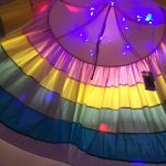 Rainbow canopy in the Harbour Bears' Sensory Room