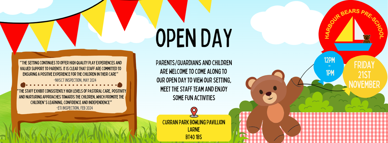 Open Day 21st November 2025 12pm-1pm