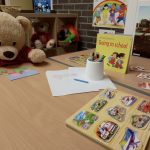 A table with various jigsaws